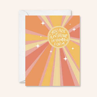 You are Sunshine Friendship Sticker Card