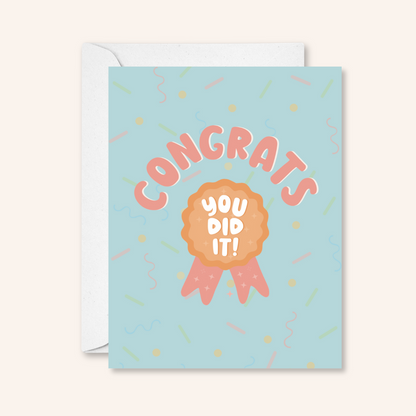 Congrats You Did It Sticker Card