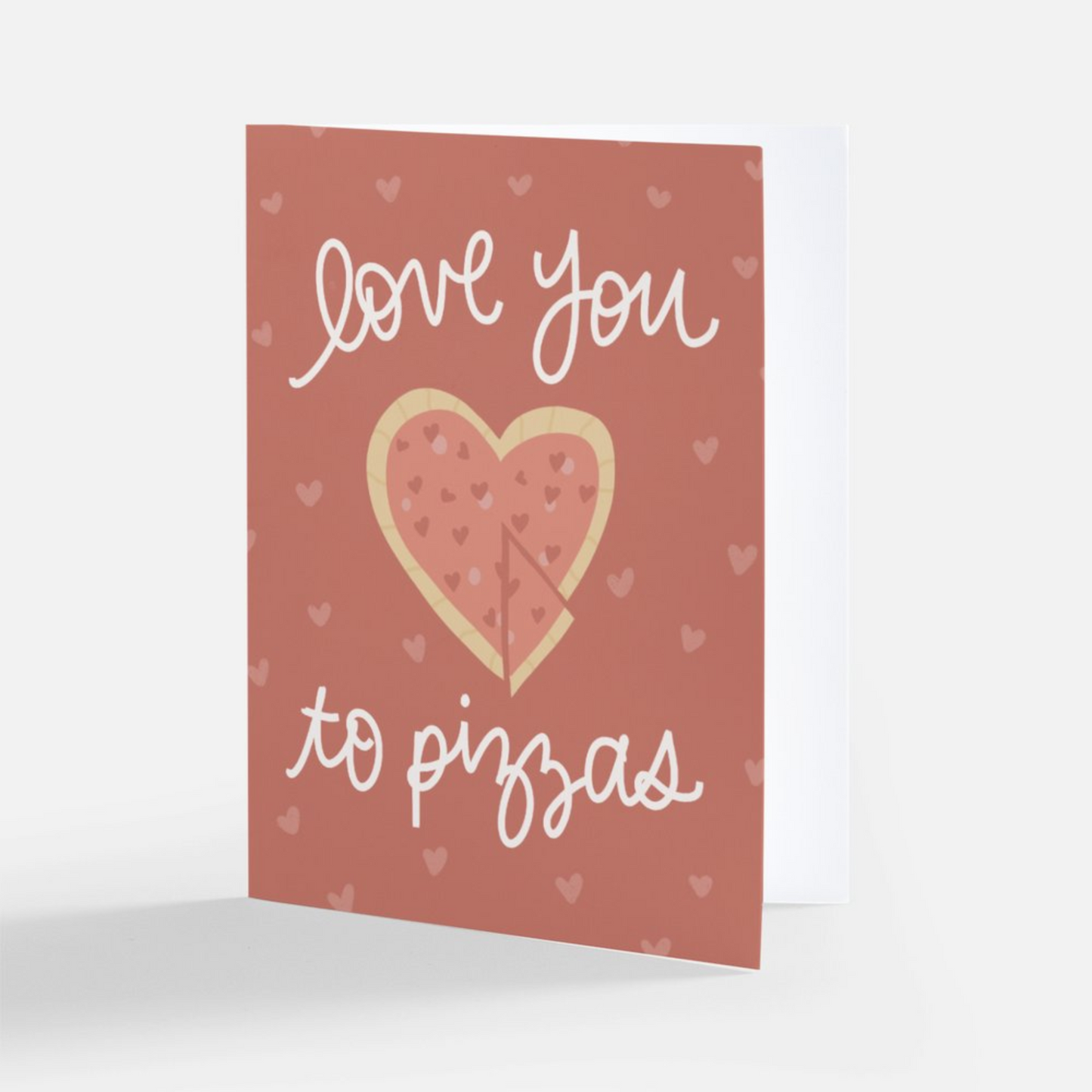 Love You To Pizzas Valentine Sticker Card