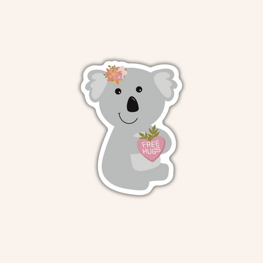Koala Free Hugs Sticker
