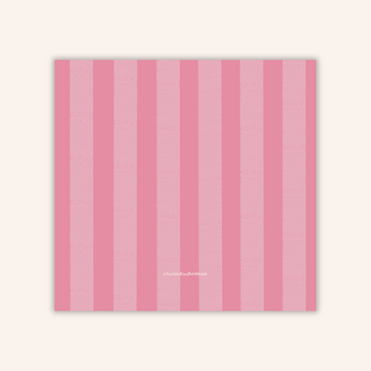 Pink Stripes Sticky Notes