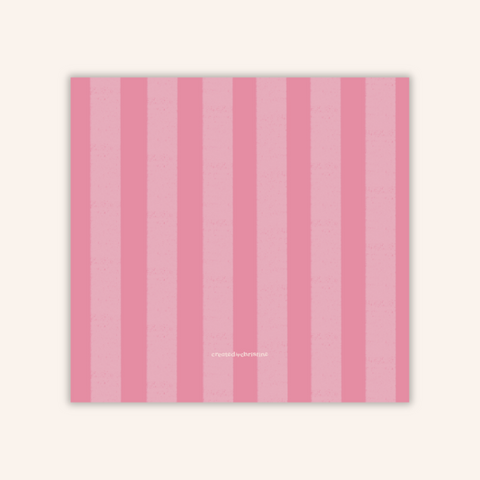 Pink Stripes Sticky Notes