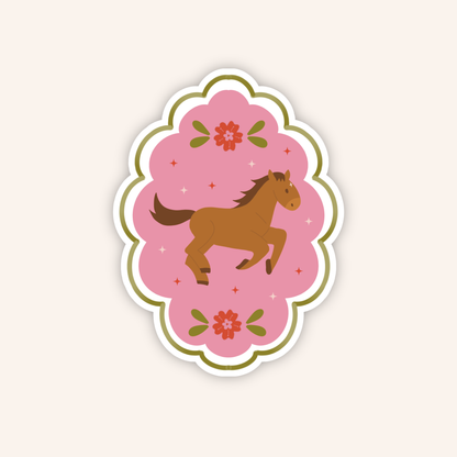 Blooming Spirit Horse Sticker