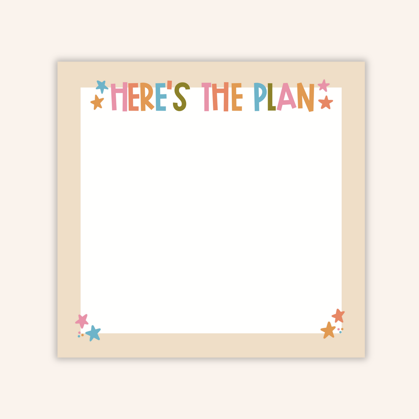 Here's The Plan Sticky Notes