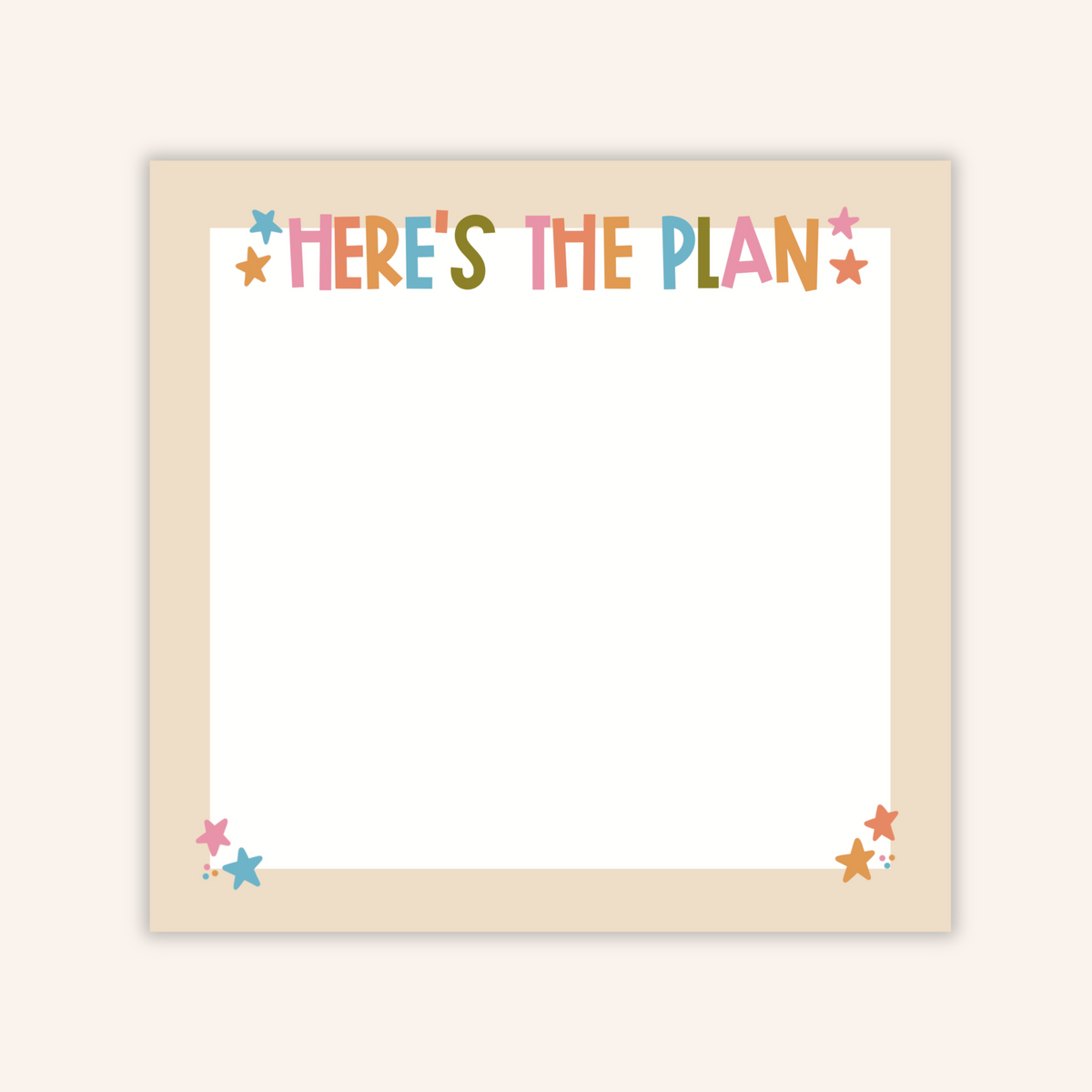 Here's The Plan Sticky Notes – Created By Christine
