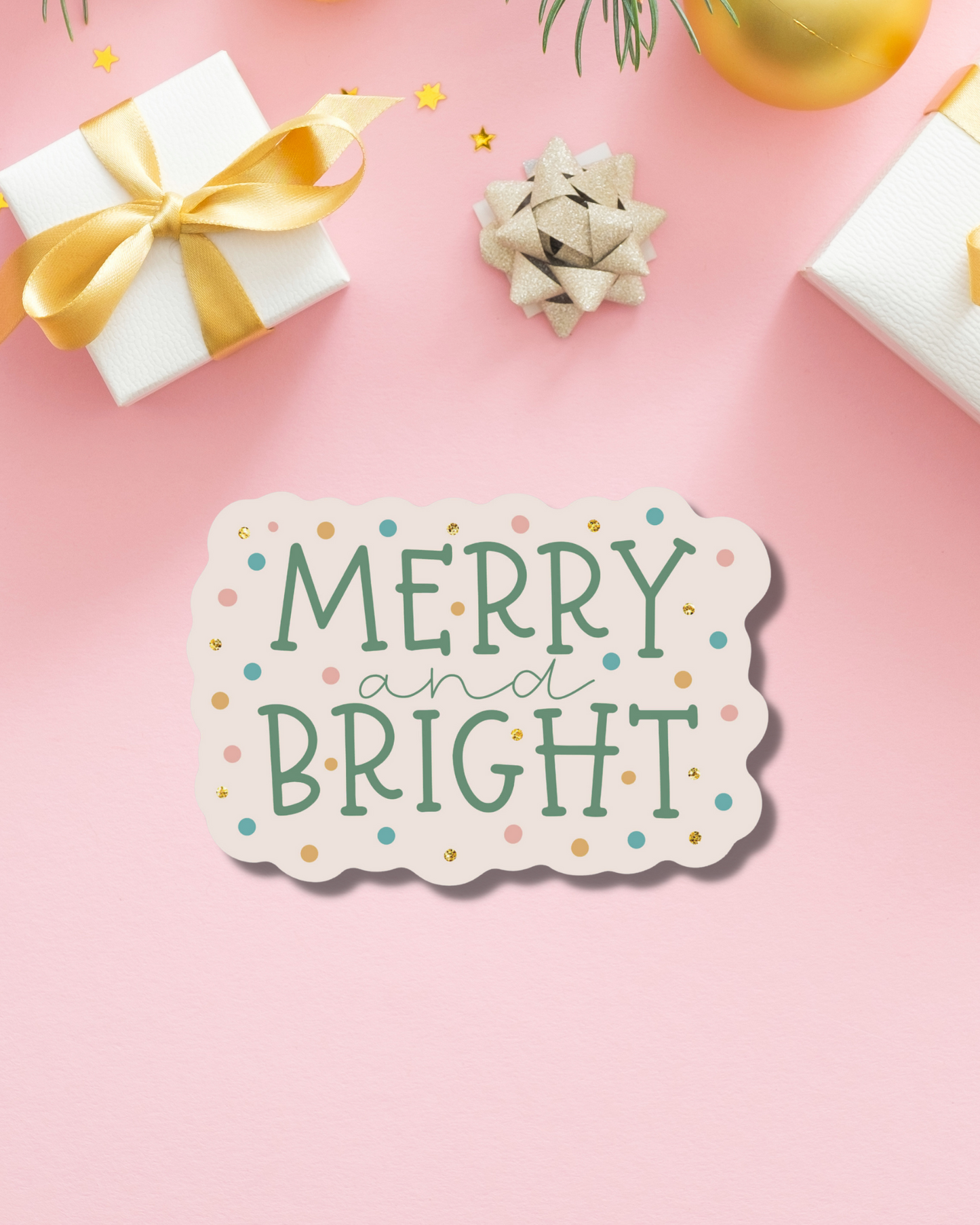 Merry Bright Holiday Sticker