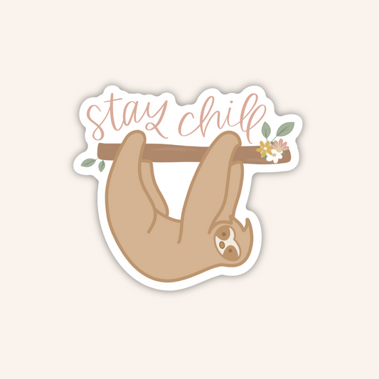 Stay Chill Sloth Sticker