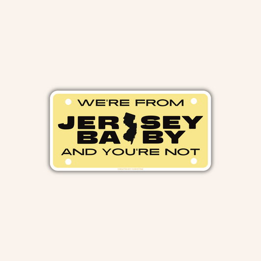 Jersey Baby License Sticker
