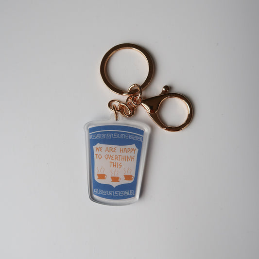 Happy to Overthink Keychain
