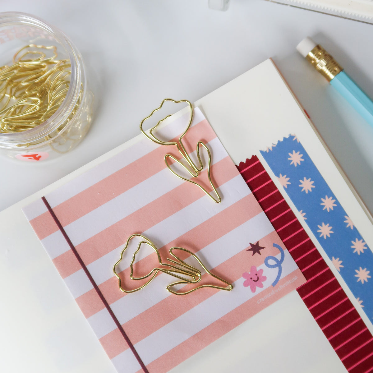 Tulip Flower Paper Clips