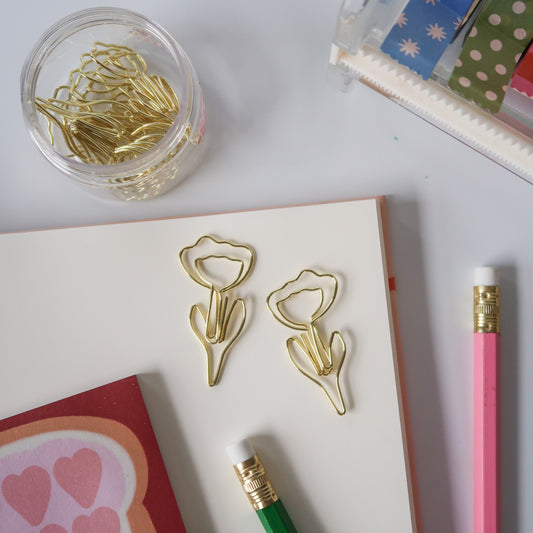 Tulip Flower Paper Clips
