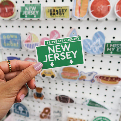 Love My Country NJ Sticker