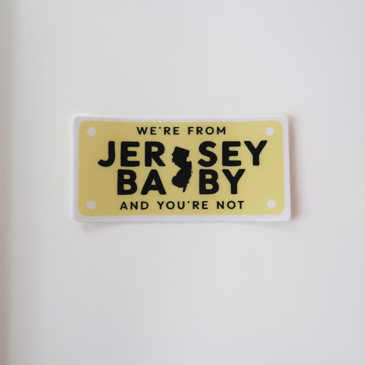 Jersey Baby License Sticker