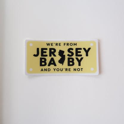 Jersey Baby License Sticker