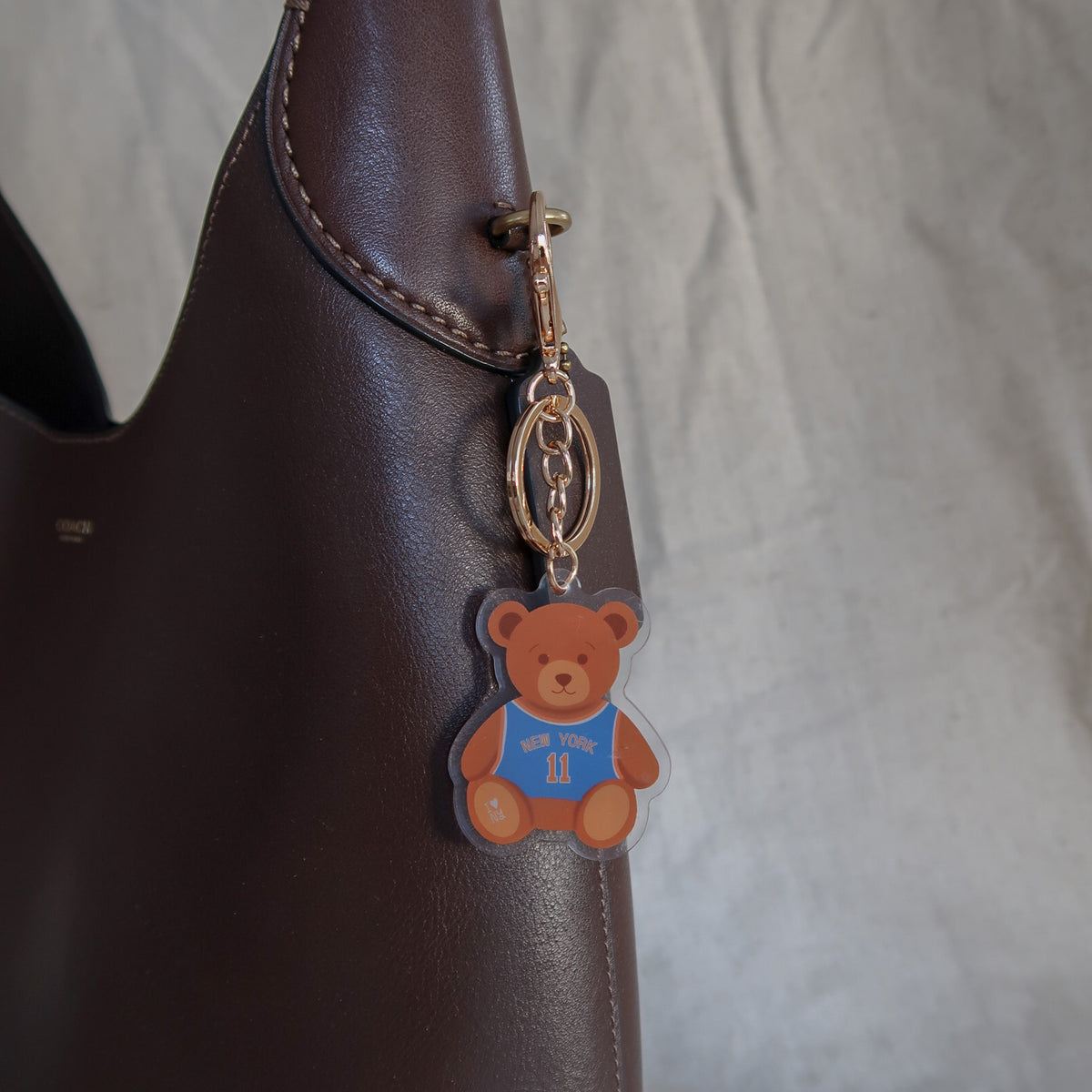 King of New York Teddy Keychain