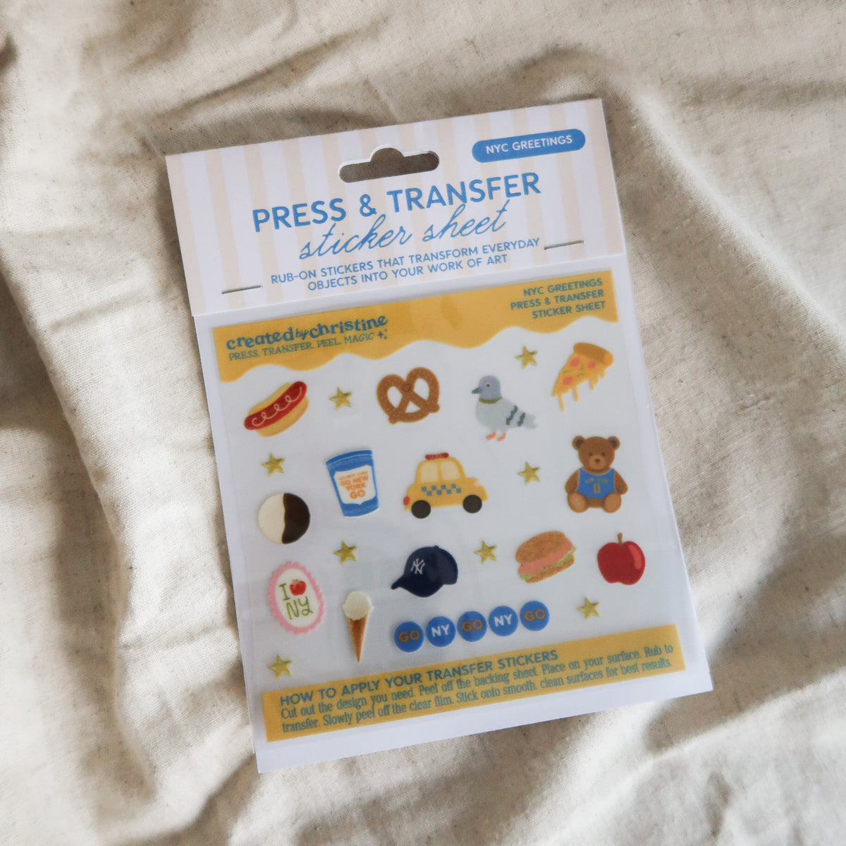 NYC Greetings Transfer Sticker Sheet