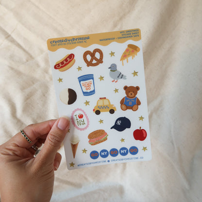 NYC Greetings Sticker Sheet