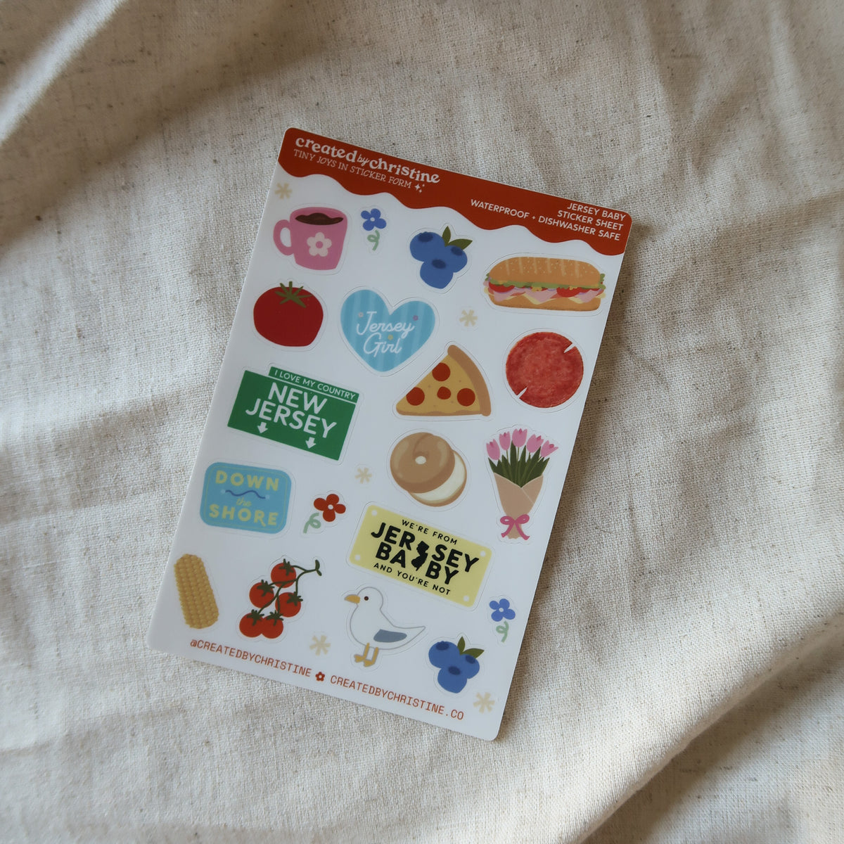Jersey Baby Sticker Sheet