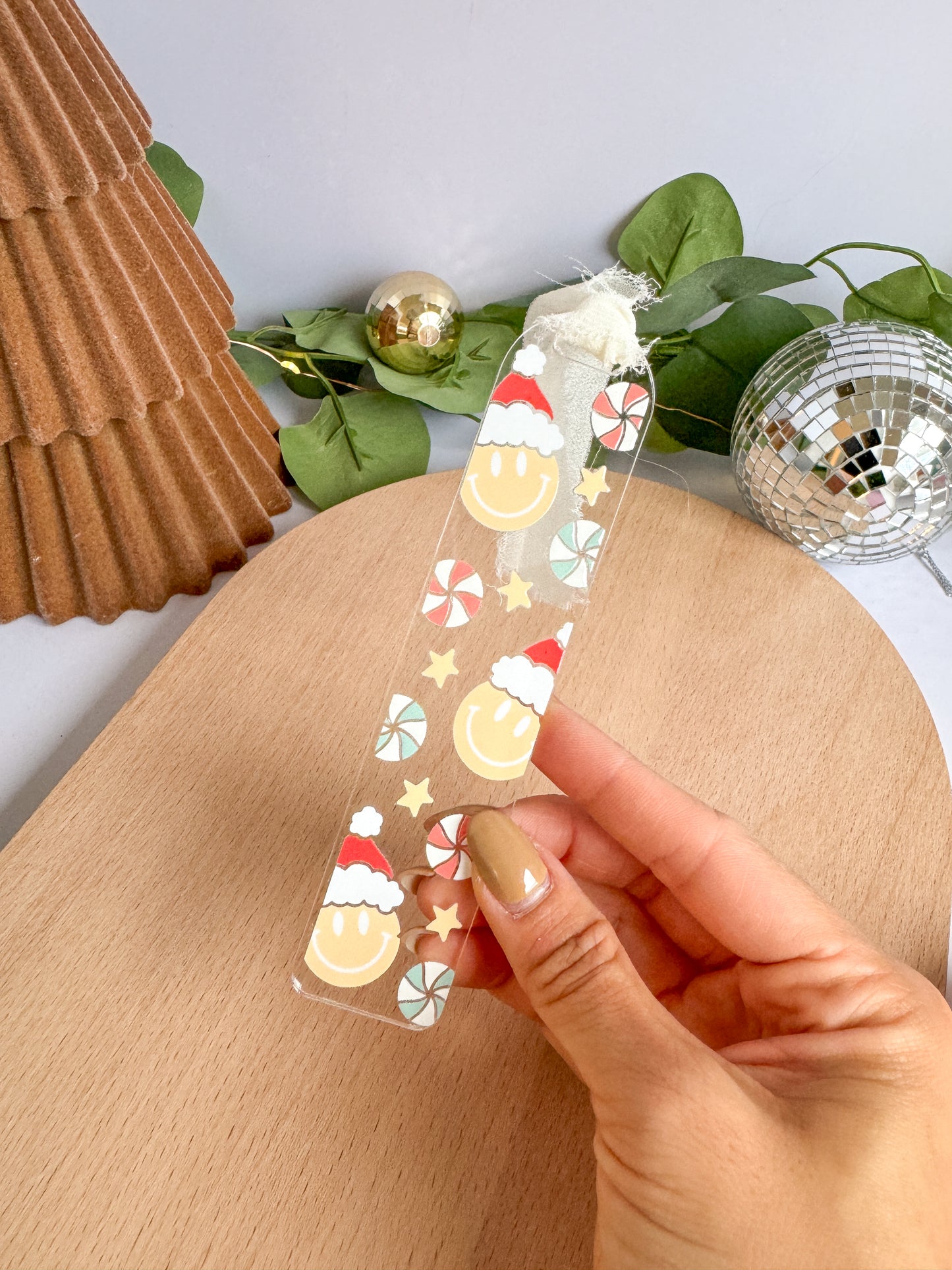 Santa Smiley Acrylic Bookmark