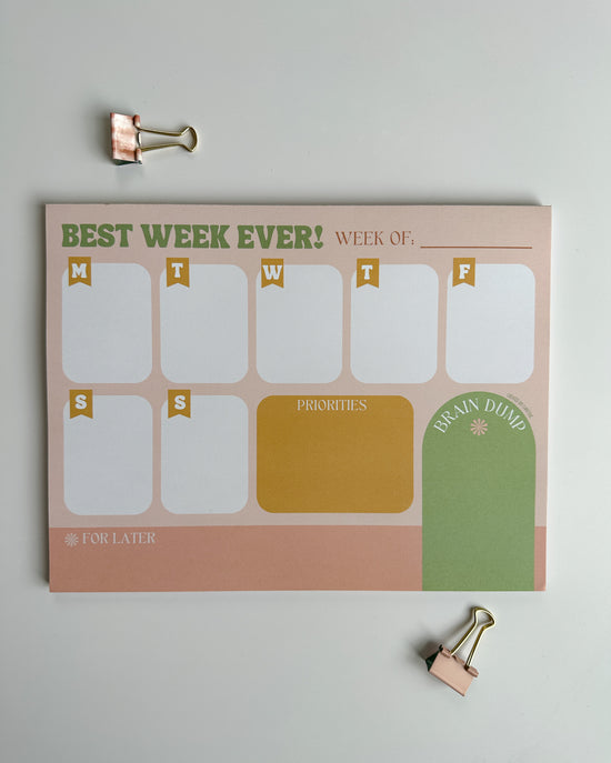 Best Week Ever Planner Notepad – Created By Christine