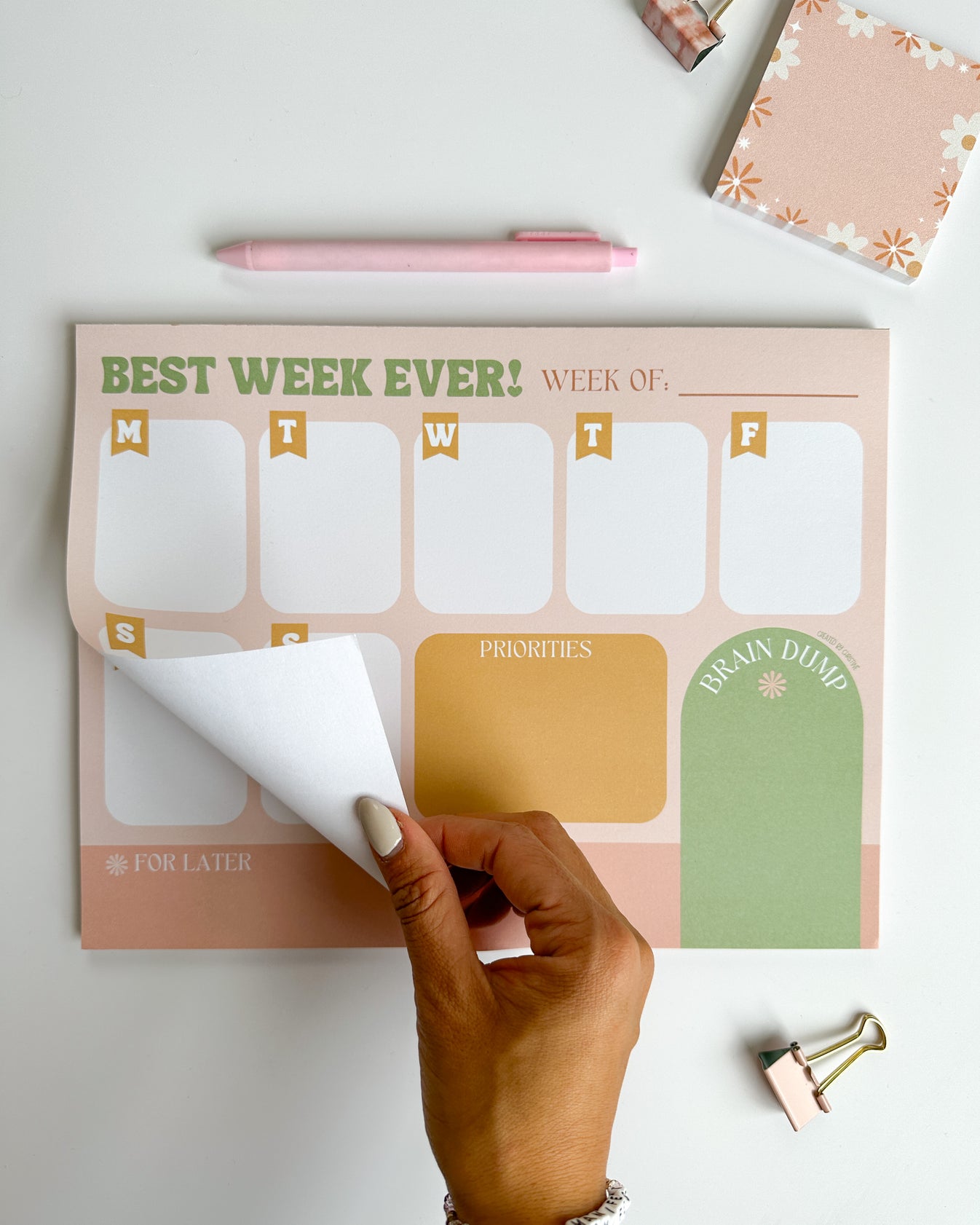 Best Week Ever Planner Notepad – Created By Christine