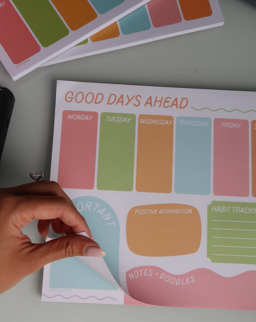 Good Days Ahead Planner Notepad – Created By Christine