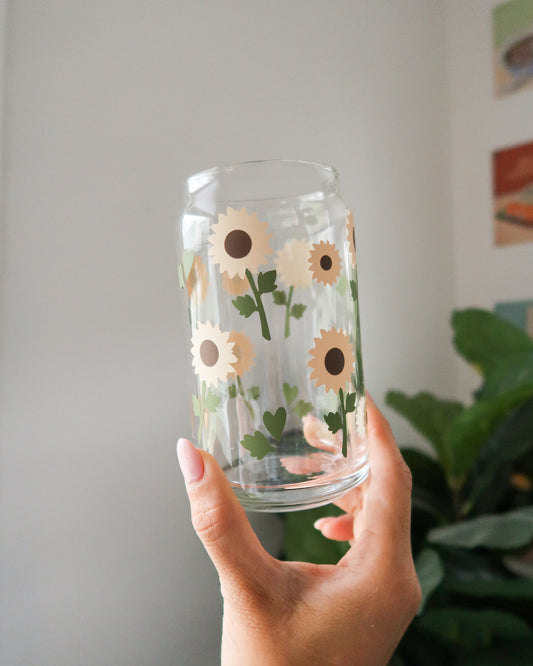 Sunflower Glass Cup