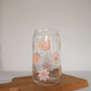 Pumpkin Flower Glass Cup
