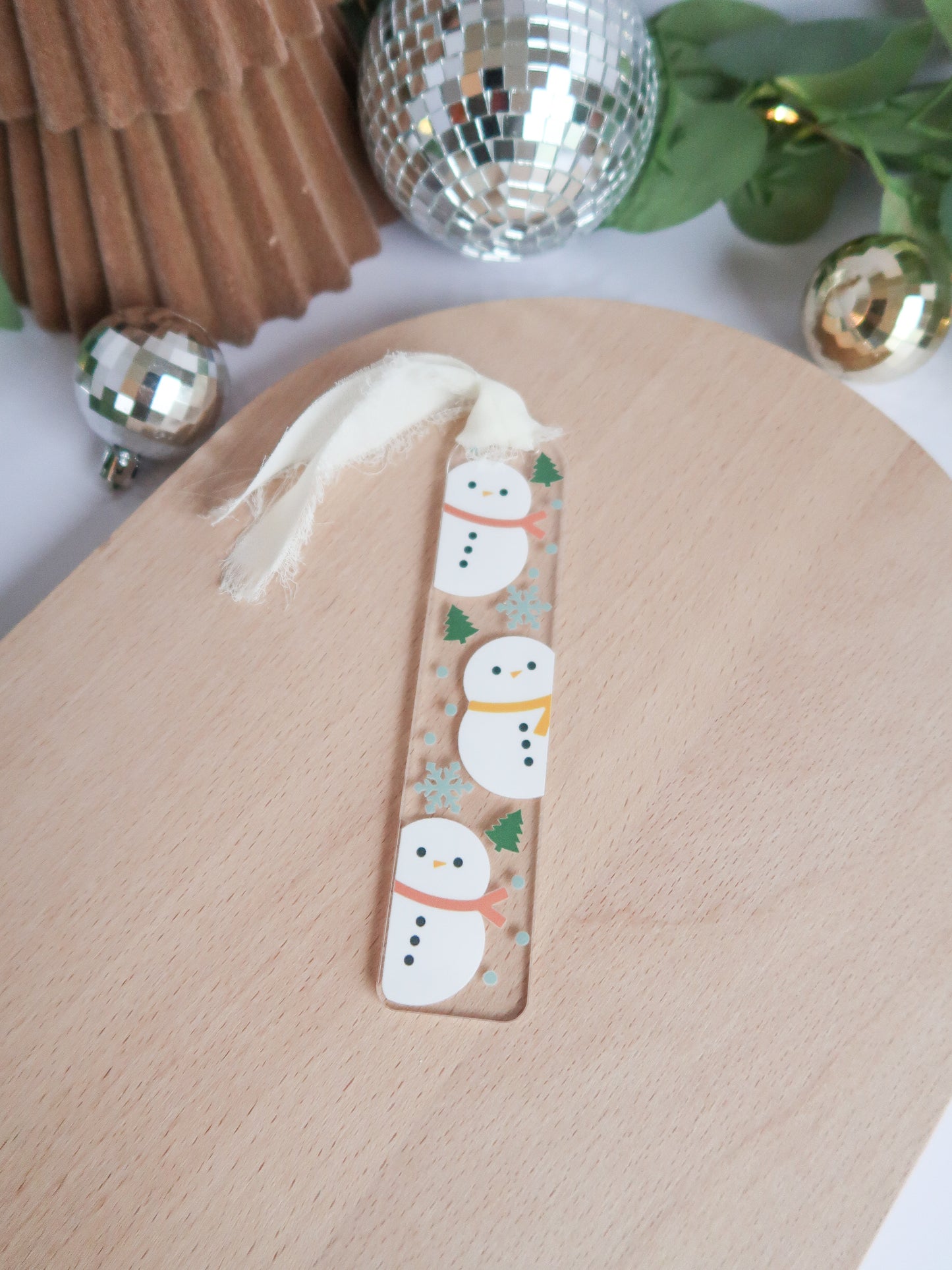 Snowman Acrylic Bookmark