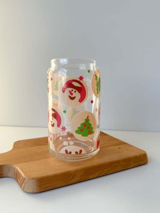 Christmas Cookies Glass Cup