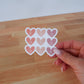 XO Hearts Valentine Sticker