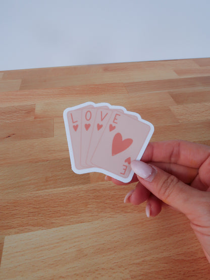 Love Playing Cards Sticker