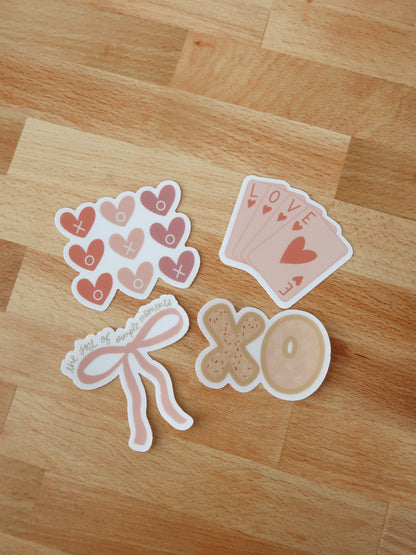 XO Hearts Valentine Sticker