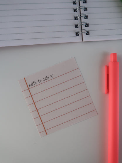 Note To Self Lined Sticky Notes