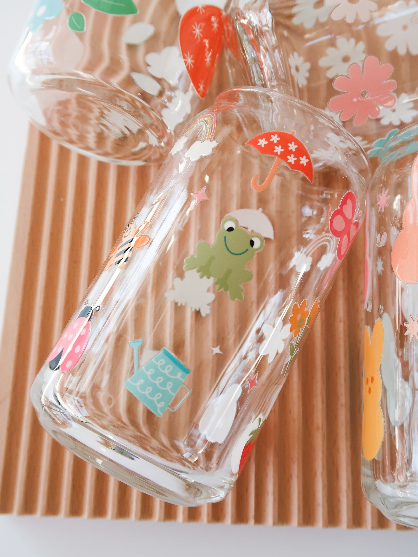 Spring Doodles Glass Cup