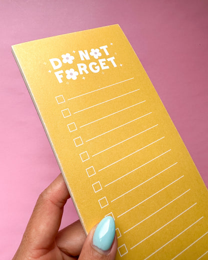 Do Not Forget Checklist Notepad