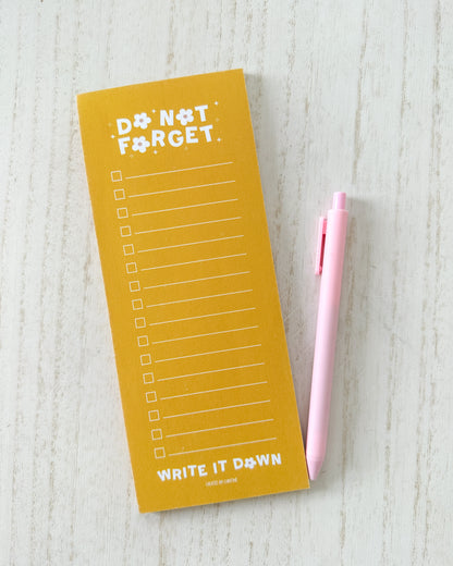 Do Not Forget Checklist Notepad