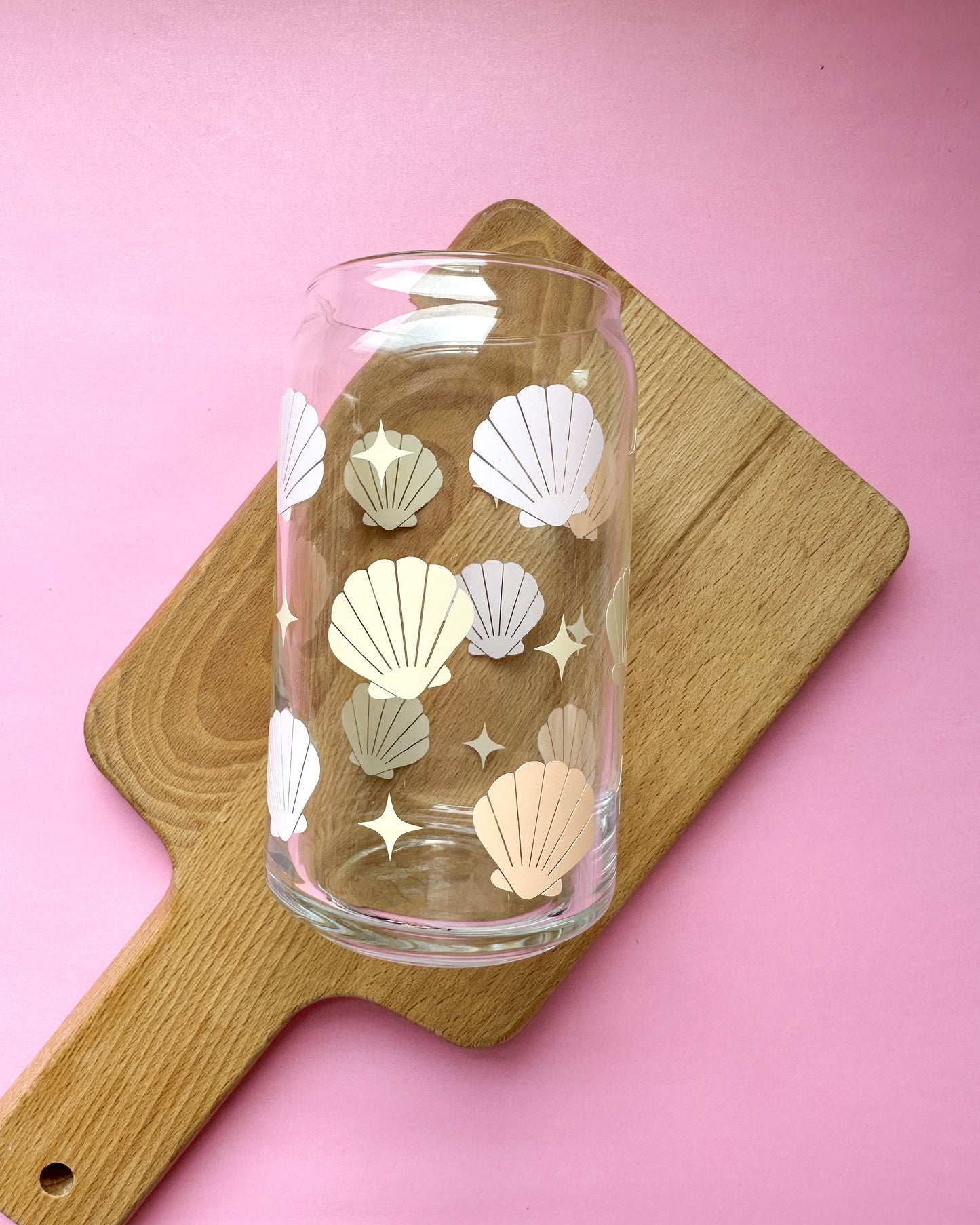 Shell Glass Can Cup
