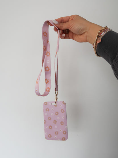 Sunset Bouquet Card Holder and Lanyard