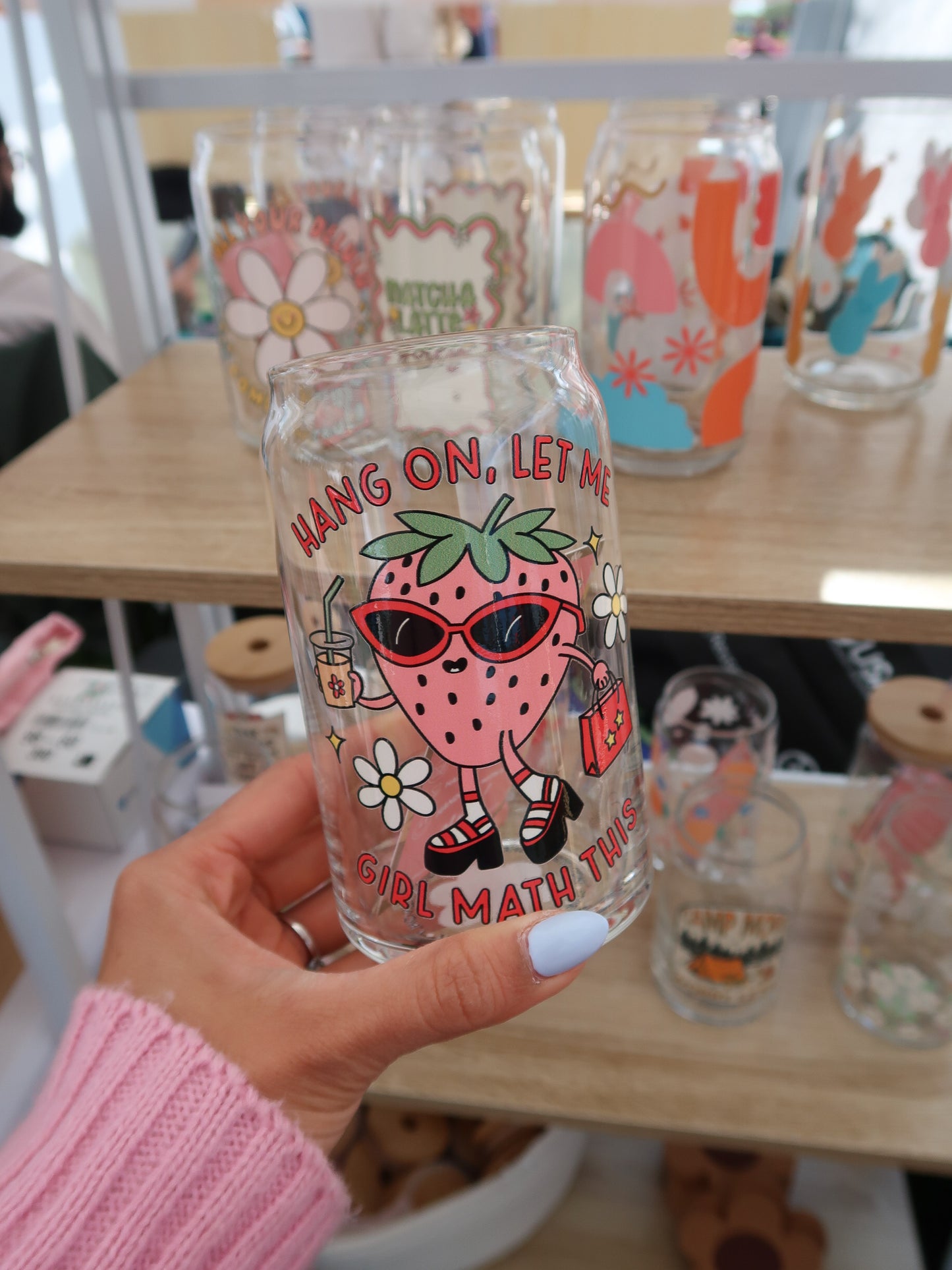 Girl Math Glass Cup