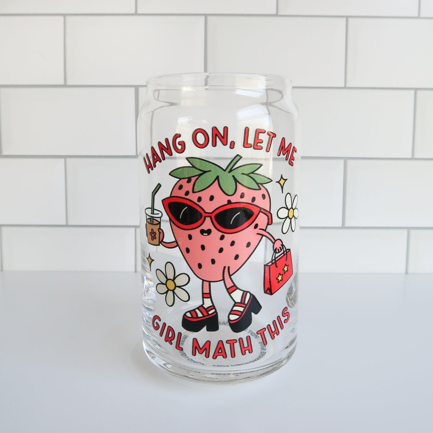 Girl Math Glass Cup