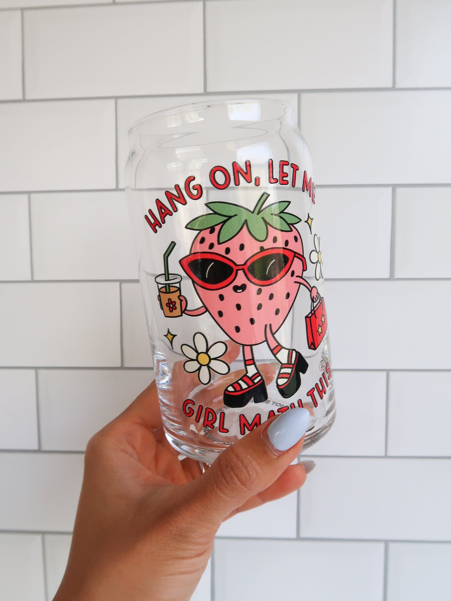 Girl Math Glass Cup