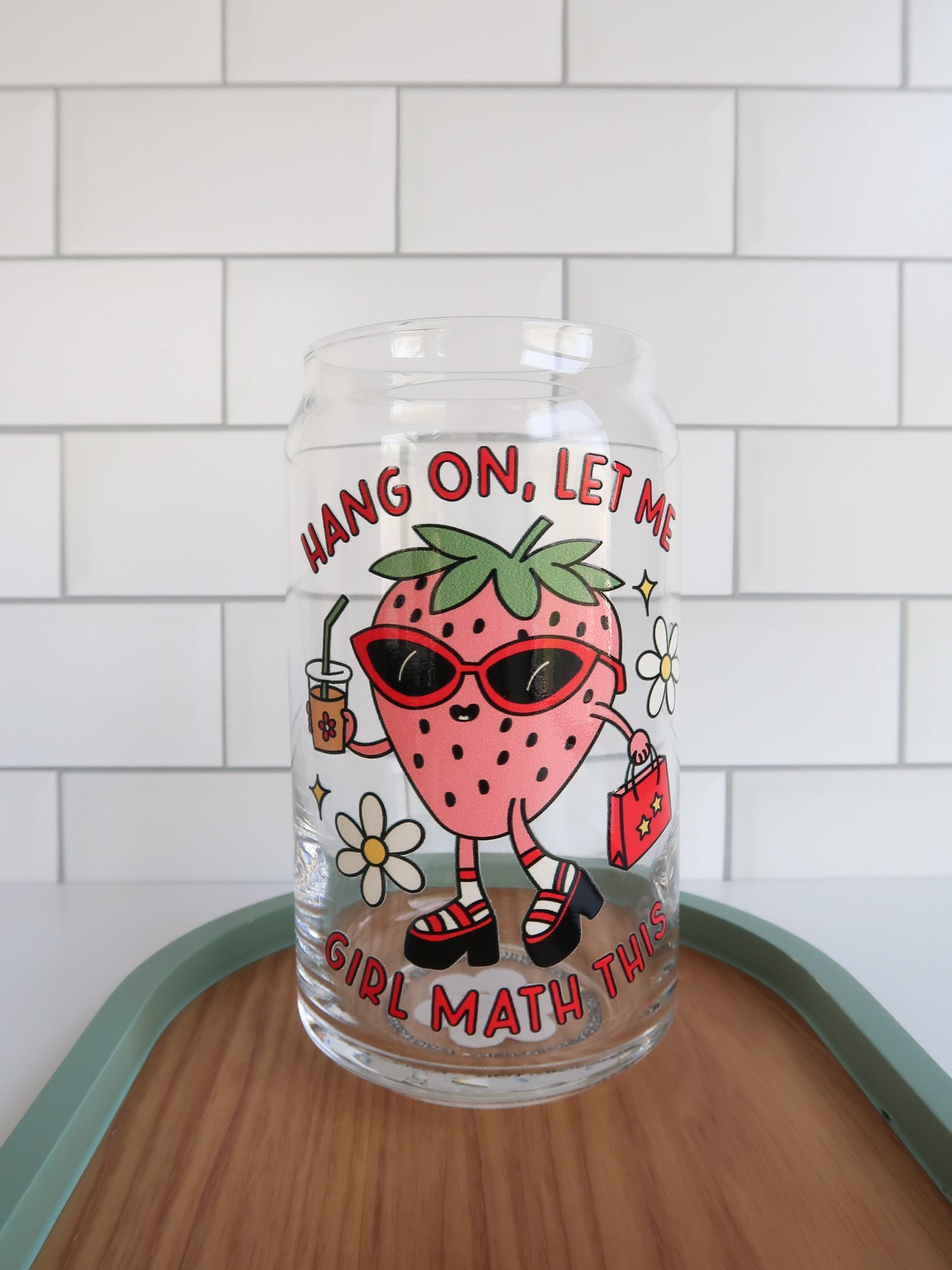 Girl Math Glass Cup