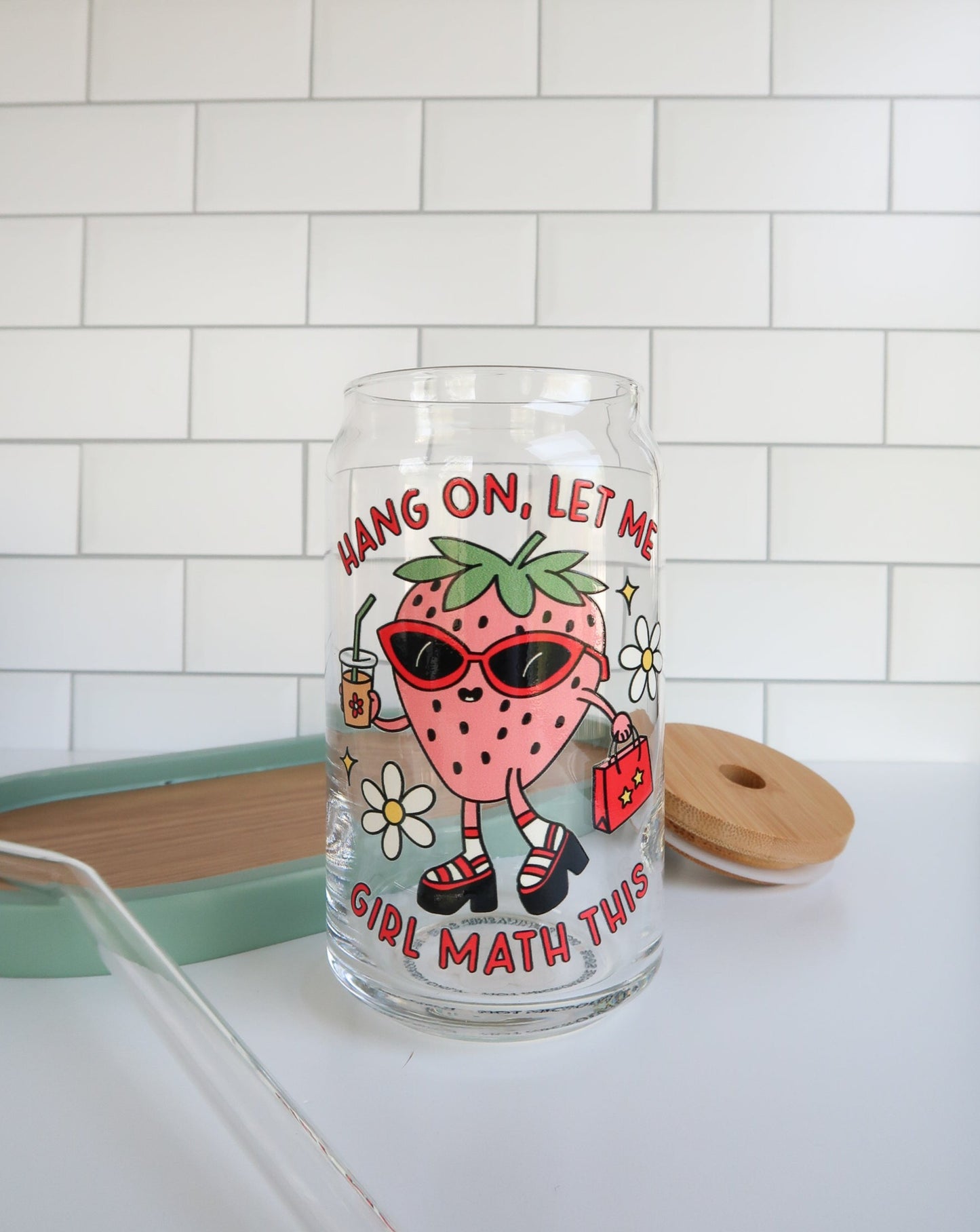 Girl Math Glass Cup