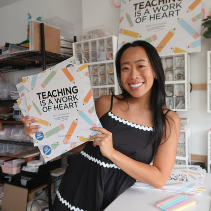 2025 Teacher Calendar with Sticker Sheet