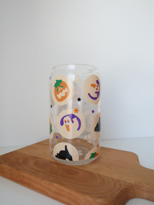 Halloween Cookies Glass Cup