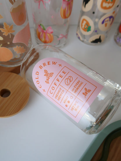 Freshly Brewed Coffee Glass Cup