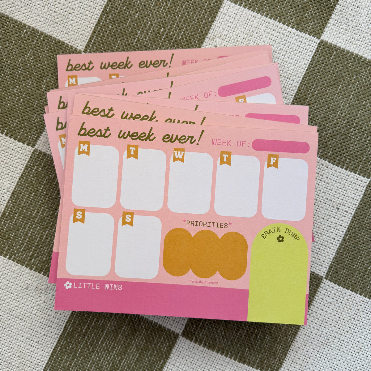 Best Week Ever Planner Notepad – Created By Christine
