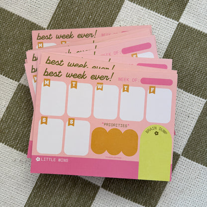 Best Week Ever Planner Notepad