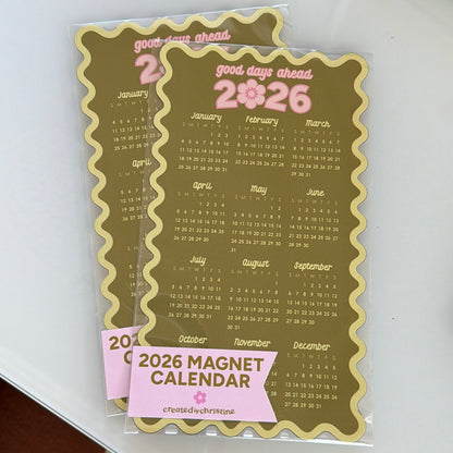 2026 Magnetic Calendar
